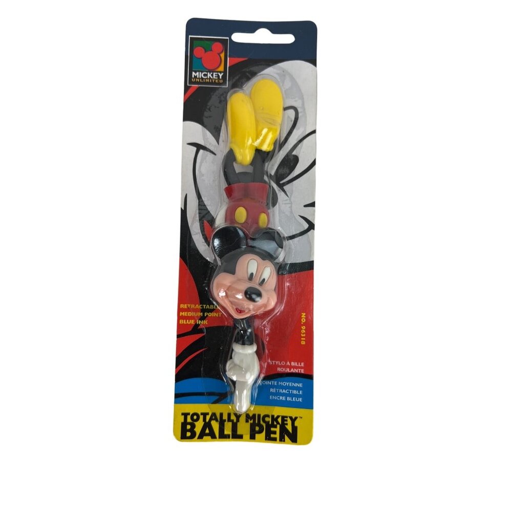 Totally Mickey Ball Pen Retractable Medium Point Blue Ink By Pentech 1995 Vintag